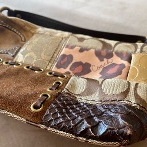 Vintage 2000’s Coach Mixed Material Shoulder Bag